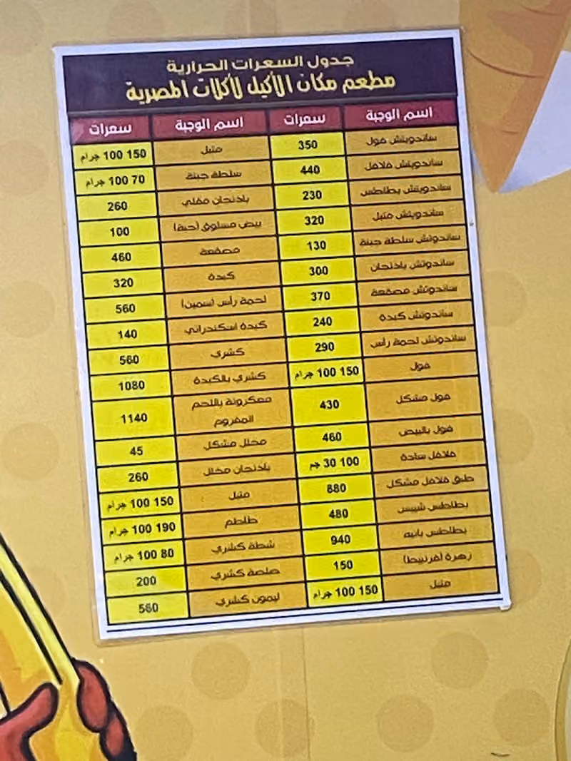 فول و فلافل مصري بوفية الأكيل