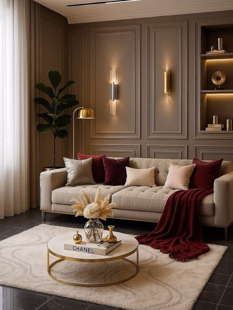 Hana sofa and curtains