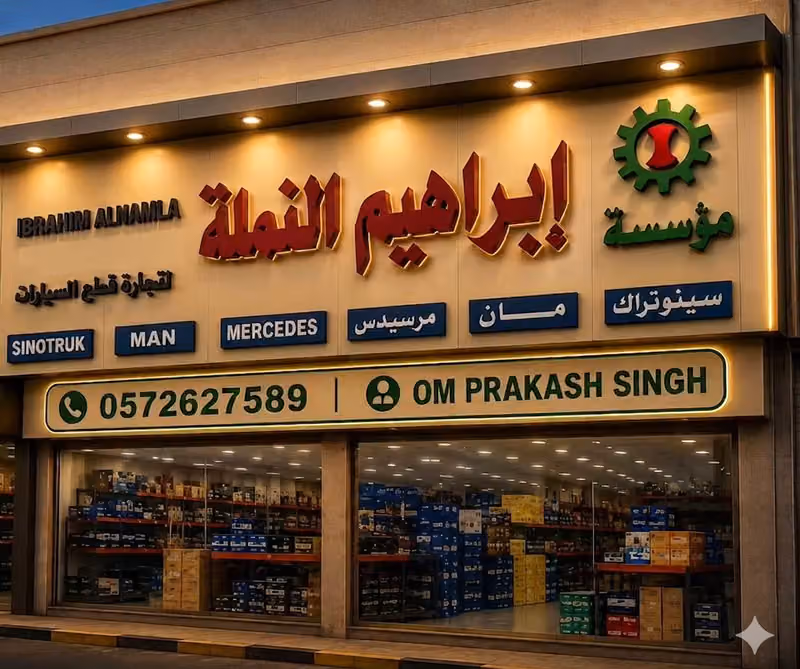 IBRAHIM AL NAMLAH TRADING EST مؤسسة ابراهـيم النملة التجارة قطع غيار شاحنات مان مرسديس