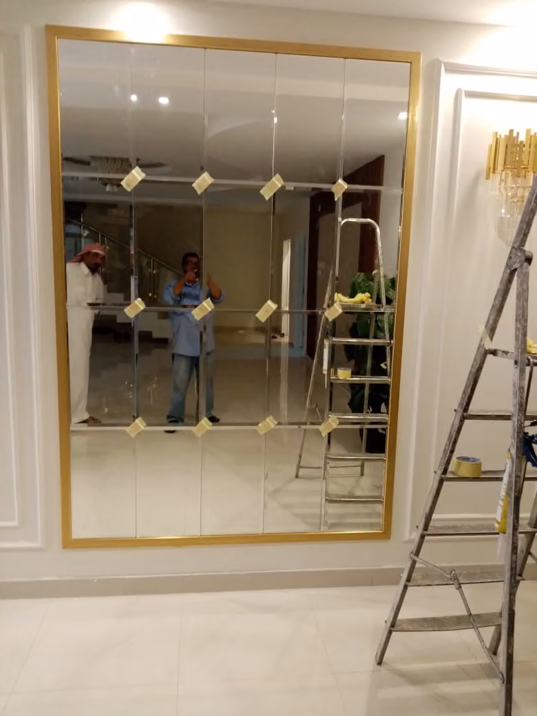ishra hamza glass mirror frame