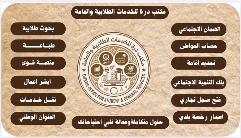مكتب درة للخدمات الطلابية والعامة