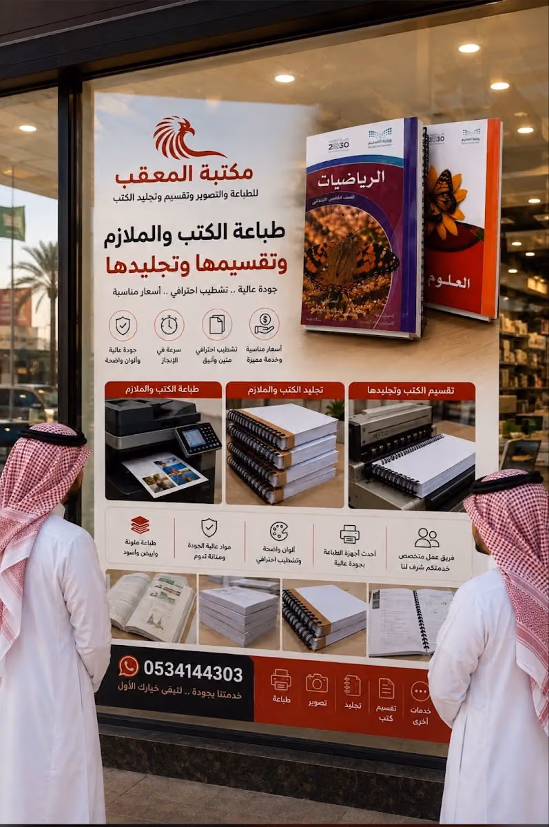 مكتبة المعقب للنسخ والتصوير والخدمات الالكترونية