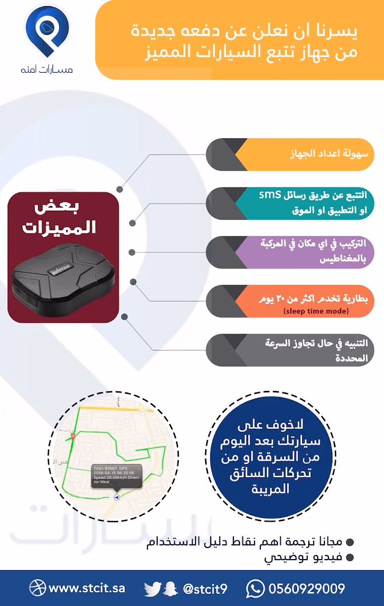 مسارات امنه اجهزة تتبع