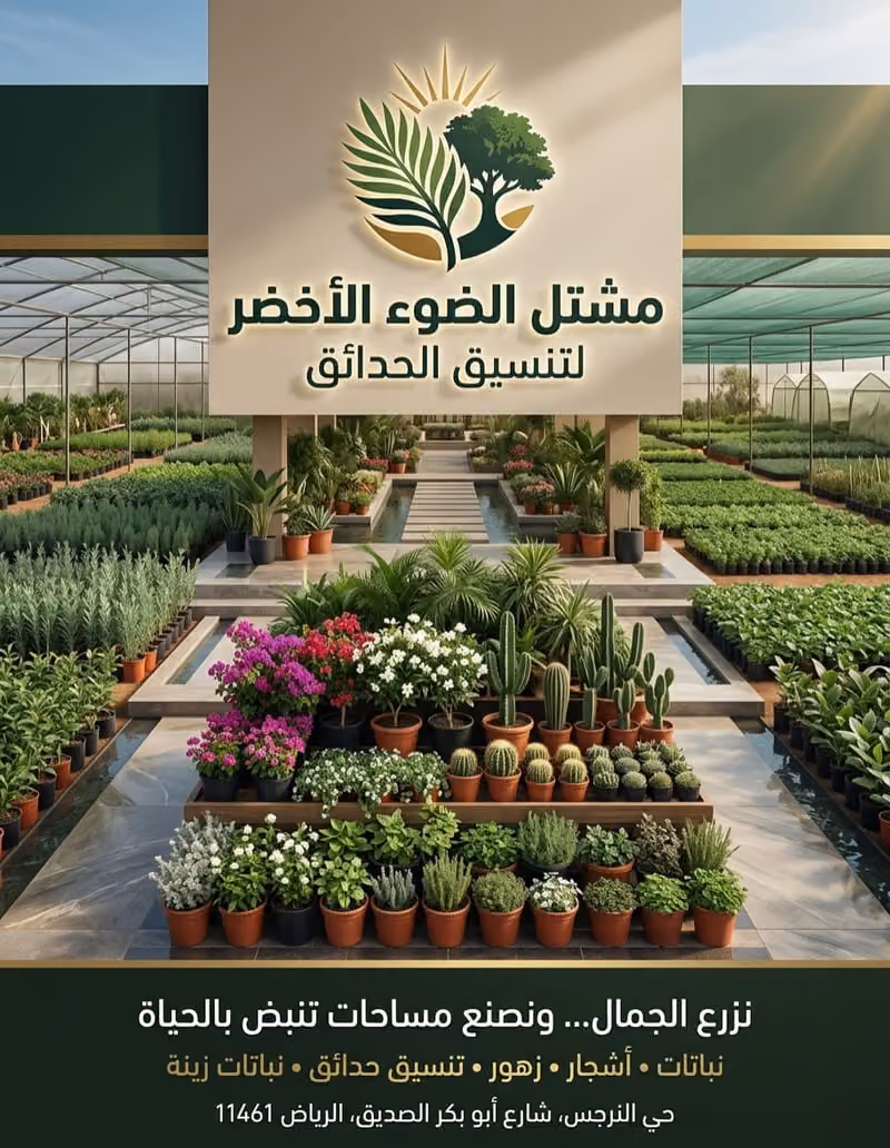 مشتل الضوء الأخضر لتنسيق الحدائق