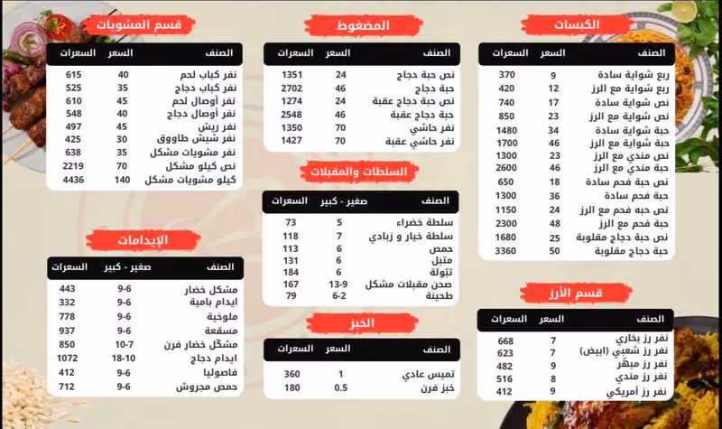 مطاعم كبسات فرع ضاحية خزام