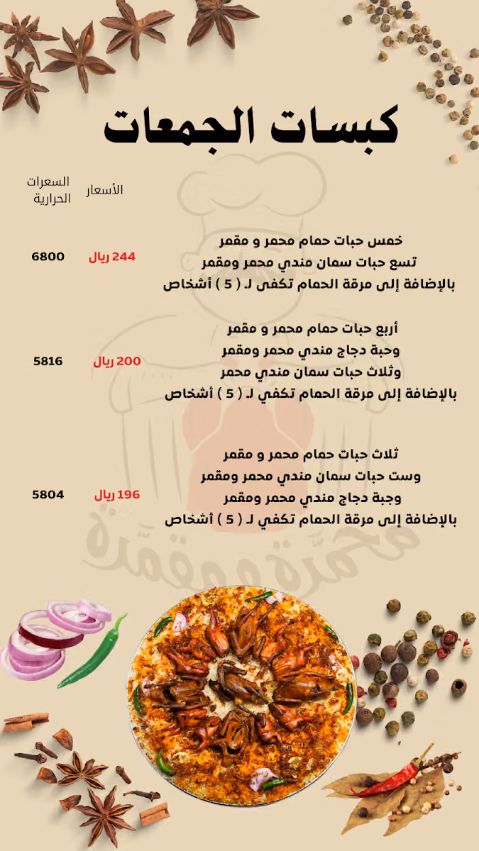 مطاعم محمرة ومقمرة