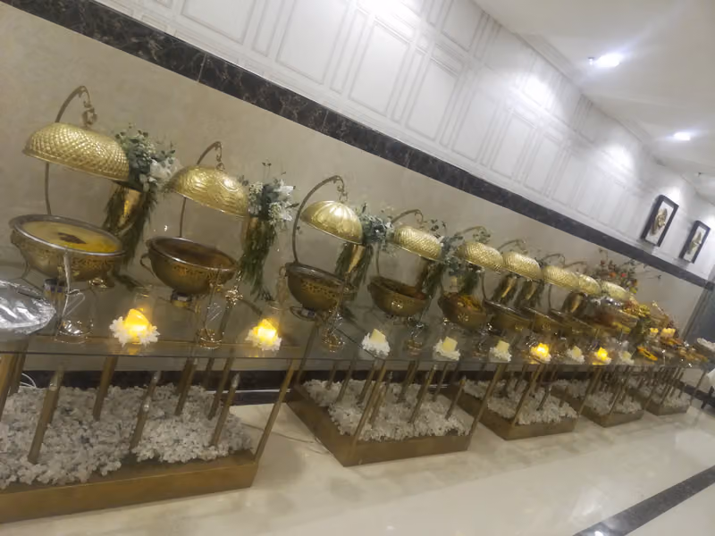 مطعم عبق دمشق للحفلات البوفيه الخارجيه