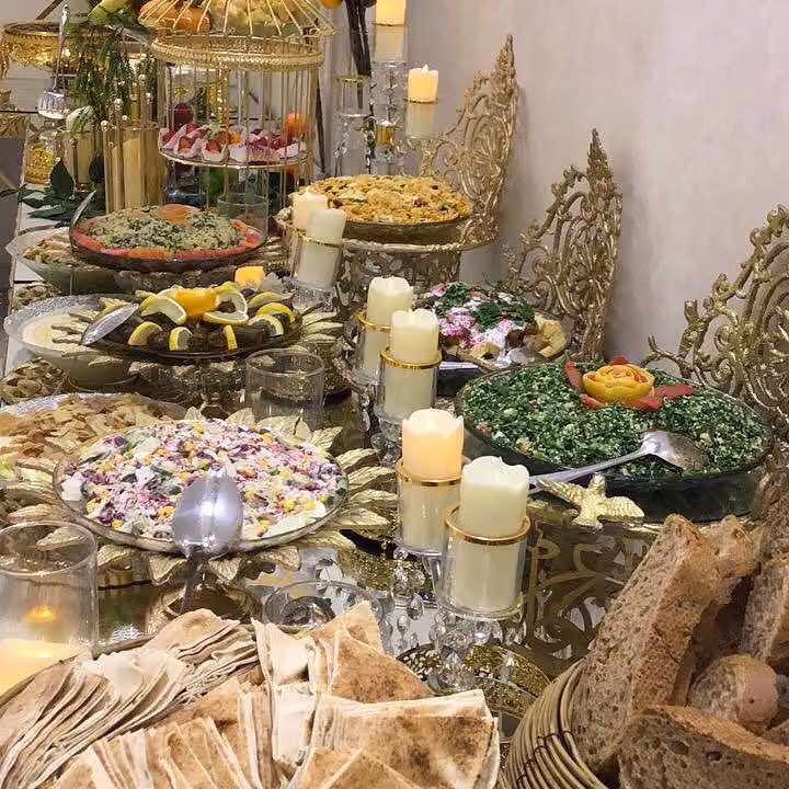 مطعم عبق دمشق للحفلات البوفيه الخارجيه