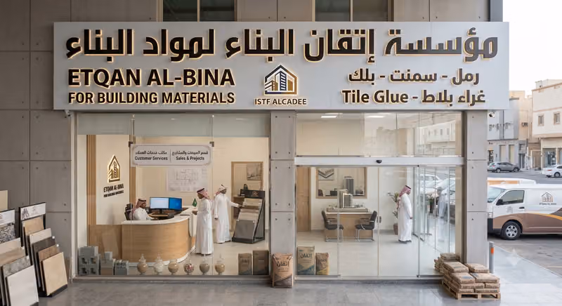 مؤسسه اتقان البناء لمواد البناء رمل سمنت بلك غراء بلاط