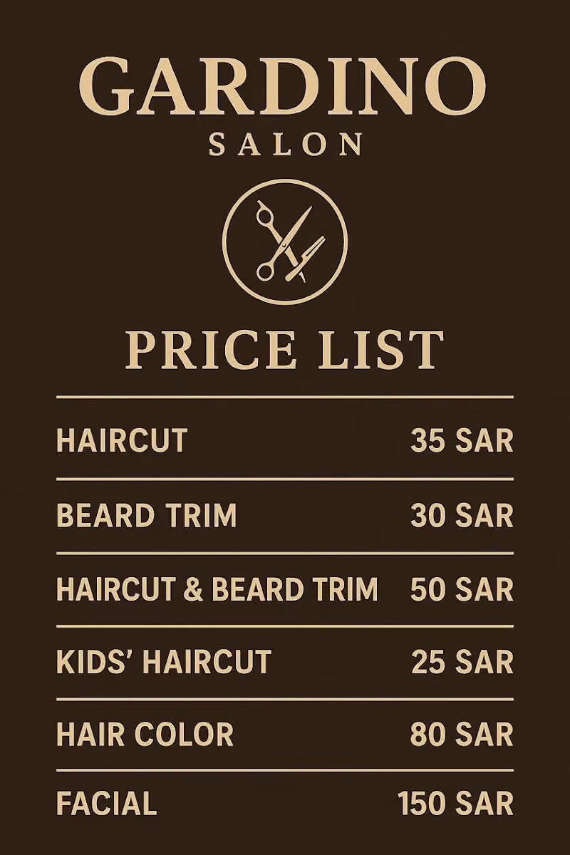 صالون حلاقة فندق جاردينو للرجال - GARDINO HAIR SALON AND SPA