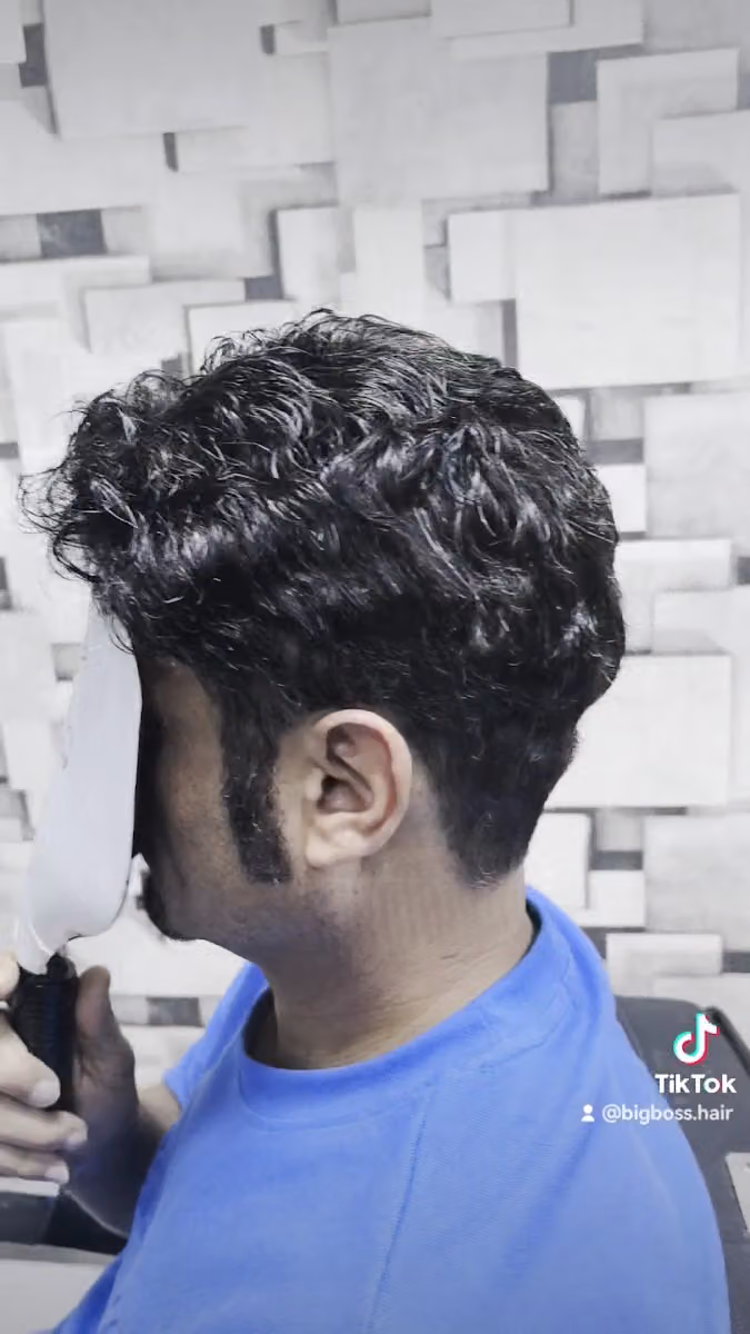 صالون كنوز الإبداع ابو يوسف تركيب شعر طبيعي للرجال