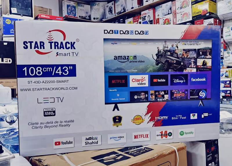 شاشات تلفزيون 4k QELD نحيف سمارت توصيل تركيب مجاني ضمان سنتين اخر اصدار