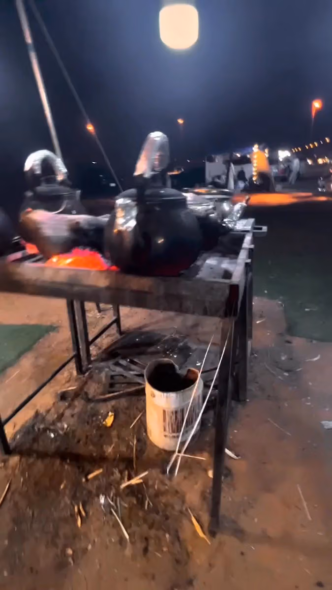 شاي ابو فهد على الجمر
