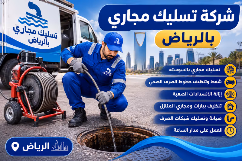 شركة اعمار كلين - تسليك مجاري بالرياض تسليك الصرف الصحي بالضغط والسوستة بالرياض