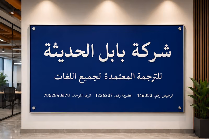 شركة بابل الحديثة للترجمة المعتمدة