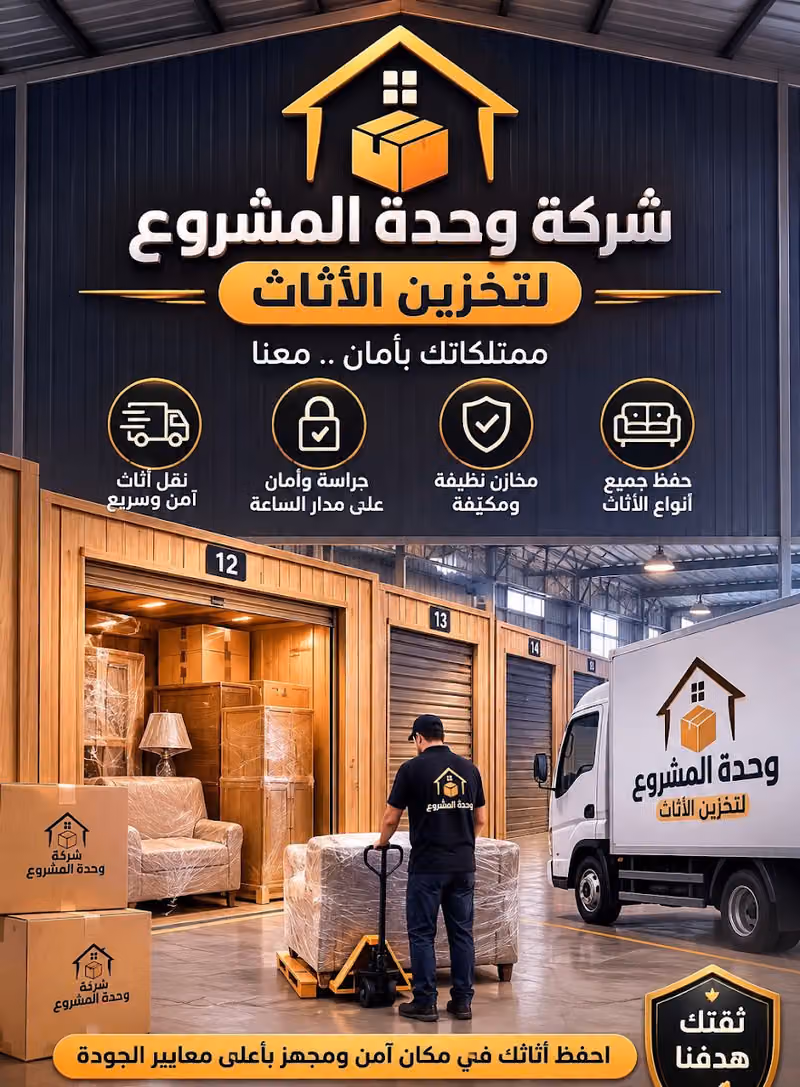 شركة وحدة المشروع تخزين اثاث بالرياض مستودع تخزين عفش بالرياض مستودعات أمنة
