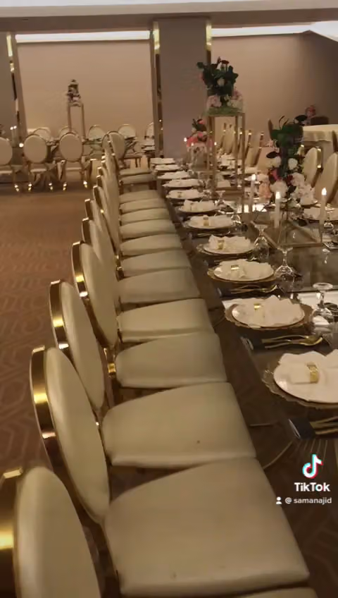 تاجير طاولات طعام وتنسيق طاولة عشاء لاكجري بارتي