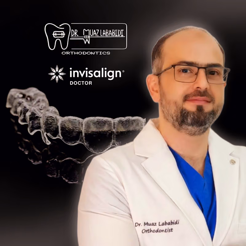 تقويم الاسنان ،انفيزالاين ، د. معاذ لبابيدي ، مجمع دي براكسس ( de praxis center, dr. Muaz lababidi /orthodontist/ invisalign)
