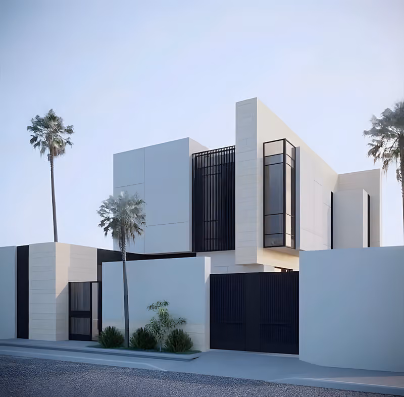 تصميم واجهات خارجي فيلا ثري دي