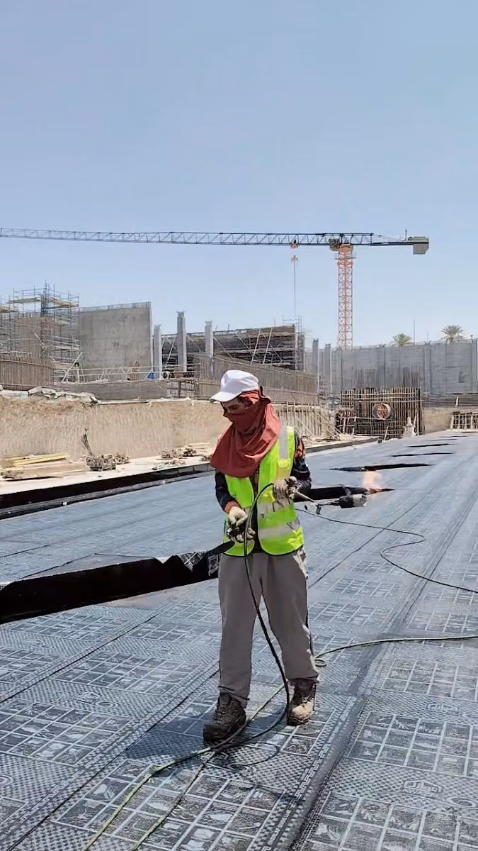 Waterproofing construction