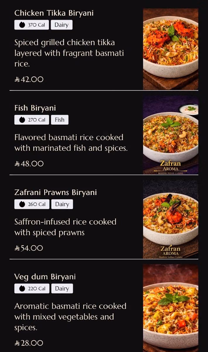 Zafran Aroma Indian Restaurant. مطعم زافران أروما الهندي